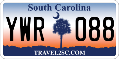 SC license plate YWR088
