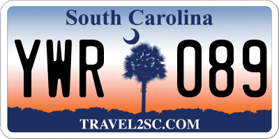SC license plate YWR089