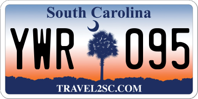 SC license plate YWR095