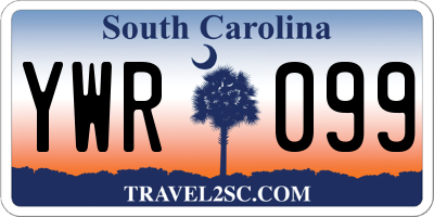 SC license plate YWR099