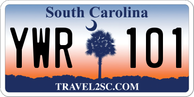 SC license plate YWR101
