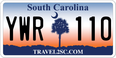 SC license plate YWR110