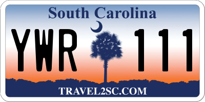 SC license plate YWR111
