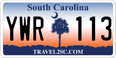 SC license plate YWR113