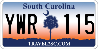 SC license plate YWR115