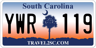 SC license plate YWR119