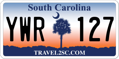 SC license plate YWR127
