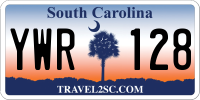 SC license plate YWR128