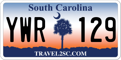 SC license plate YWR129
