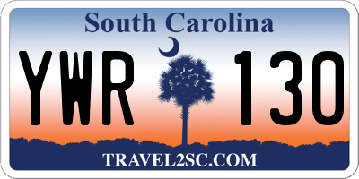 SC license plate YWR130
