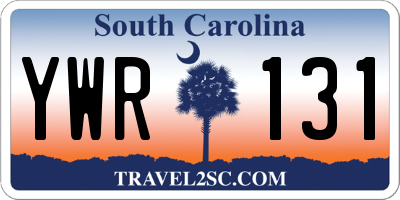 SC license plate YWR131