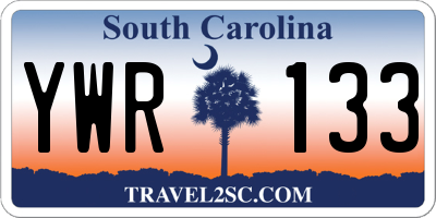SC license plate YWR133