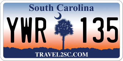 SC license plate YWR135