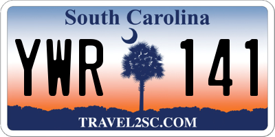 SC license plate YWR141