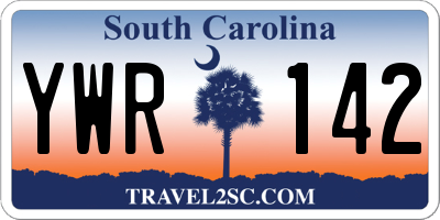 SC license plate YWR142