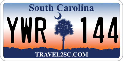 SC license plate YWR144