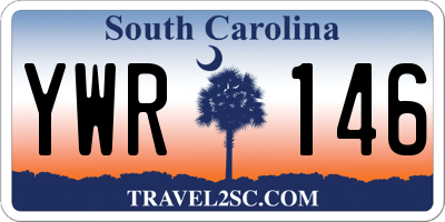 SC license plate YWR146