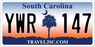 SC license plate YWR147