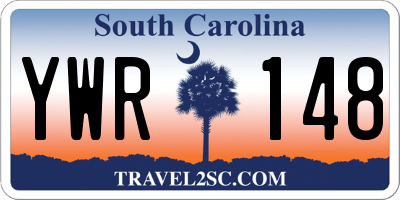 SC license plate YWR148