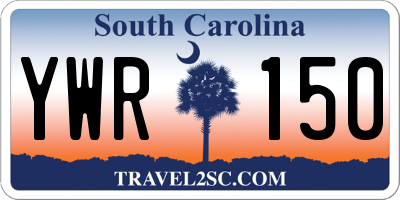 SC license plate YWR150