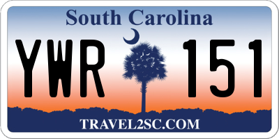 SC license plate YWR151