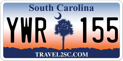 SC license plate YWR155