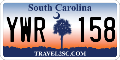 SC license plate YWR158