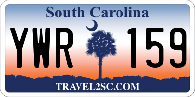 SC license plate YWR159