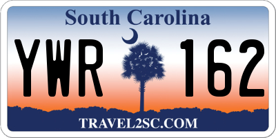 SC license plate YWR162