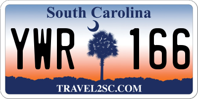 SC license plate YWR166