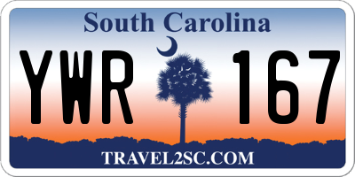 SC license plate YWR167