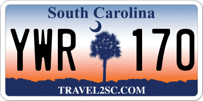SC license plate YWR170