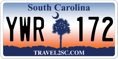 SC license plate YWR172