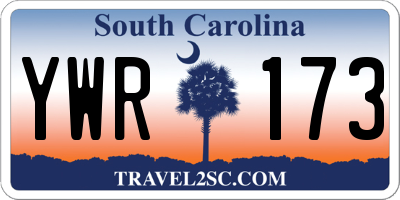SC license plate YWR173
