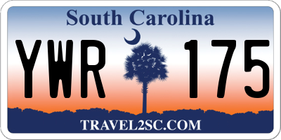 SC license plate YWR175