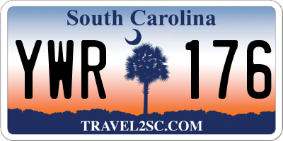 SC license plate YWR176