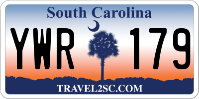 SC license plate YWR179
