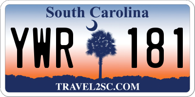 SC license plate YWR181
