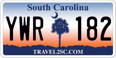 SC license plate YWR182