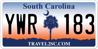 SC license plate YWR183