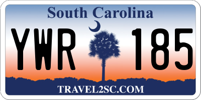 SC license plate YWR185