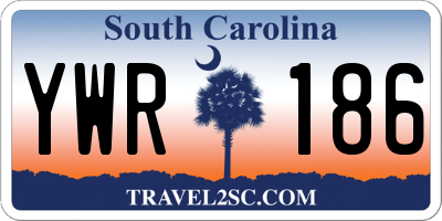 SC license plate YWR186