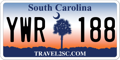 SC license plate YWR188
