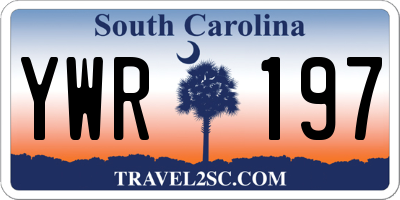 SC license plate YWR197