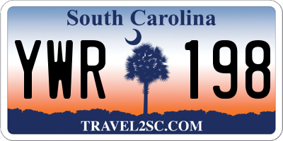 SC license plate YWR198