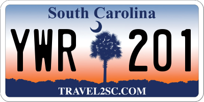 SC license plate YWR201