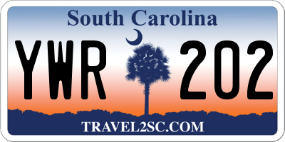 SC license plate YWR202