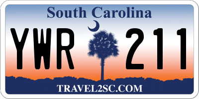SC license plate YWR211