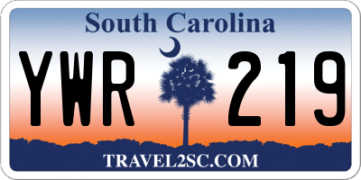 SC license plate YWR219