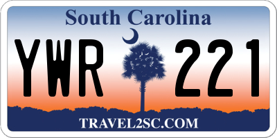 SC license plate YWR221